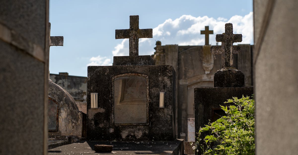 Photograph of an old cemetery with crosses, showcasing a sacred and serene atmosphere in Punta del Agua, Córdoba, Argentina.