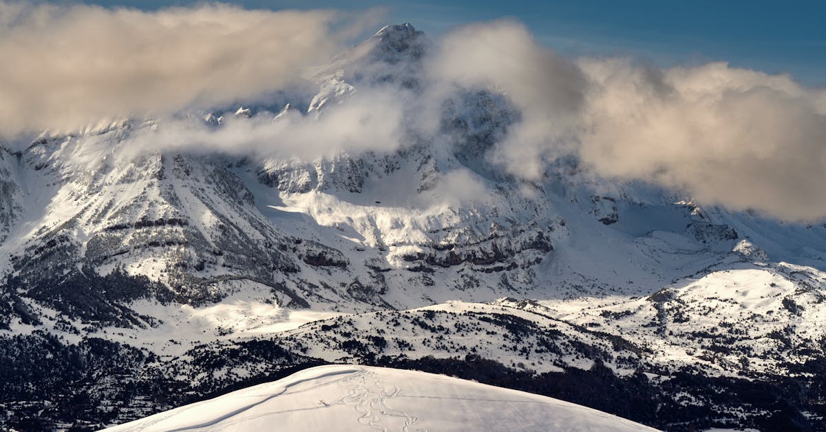 Majestic snowy mountains in Panticosa, Aragón, Spain during winter.